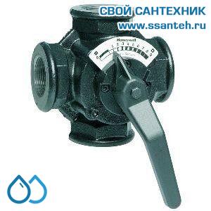10307 Honeywell ZR32MA Клапан четырехходовой поворотный муфтовый, PN6, DN32, Kvs 16, 2…130 °C