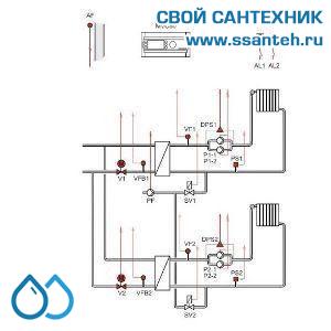 12415 Honeywell, MVC80-CPSW1A Контроллер пераметрируемый для ИТП, 230Vac, 0-10Vdc, Modbus, 13 предустановленных схем управления.