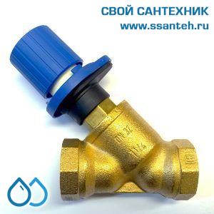 12540 Honeywell, V5010Y0032 Клапан запорно-балансировочный, 11/4", ВР, Kvs 21,0м3, синий