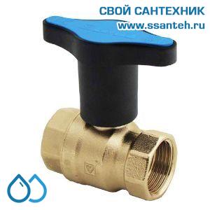 14670 HERZ 1220652 Кран шаровой синяя ручка, DN20, PN25, -30...+150°C, Kvs 34 м3/час, без покрытия