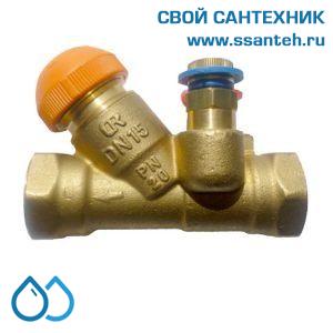 16068 HERZ 1721750 Клапан балансировочный и регулирующий, DN15 LF, 1/2" Rp, PN10, Kvs 0,45 м3/час, 110°С, V