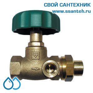 16726 HERZ, 2421511 Вентиль запорный Штремакс-АW, внут.резьба-наруж.резьба+пайка,1/2" 