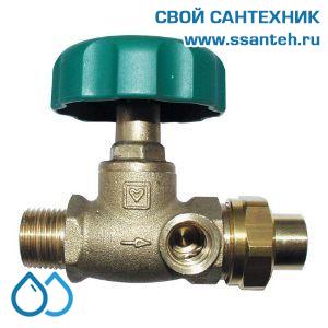 16730 HERZ, 2421522 Вентиль запорный Штремакс-АW, наруж.резьба-наруж.резьба+пайка,3/4" 