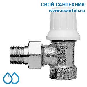 18013 Honeywell, V2605E0020 Клапан ручной радиаторный регулировочный угловой, 3/4", Kvs 2.5, Ру 10, 120С, с предварительной настройкой