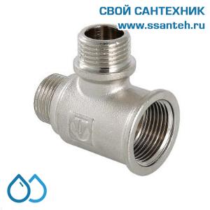 19907 Тройник с двумя переходами на наружную резьбу, 3/4" ВН х 1/2" НР х 3/4" НР 