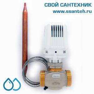 20094  TERMICUS VC776070-2,8 Регулятор температуры обратного действия, DN15, +40...+70°С, Kvs 2,8 м3/час, с выносным термобаллоном