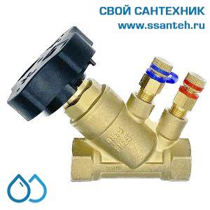 23634 SBV15DA Клапан запорно-балансировочный ручной, ВР, DN15, PN25, Kvs 3,4, с изм.нип. тип NB