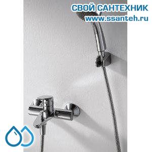03360 BRAVAT F64898C-B(DR 0254) Drop Смеситель для ванны с коротким изливом и аксессуарами, хром