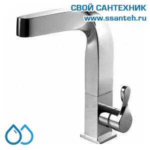03399 BRAVAT F774108C(WA 0619) Wave Смеситель для кухни с высоким поворотным изливом, хром