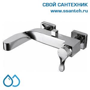 03400 BRAVAT F674108C-01(WA 0654) Wave Смеситель для ванны с коротким изливом, хром